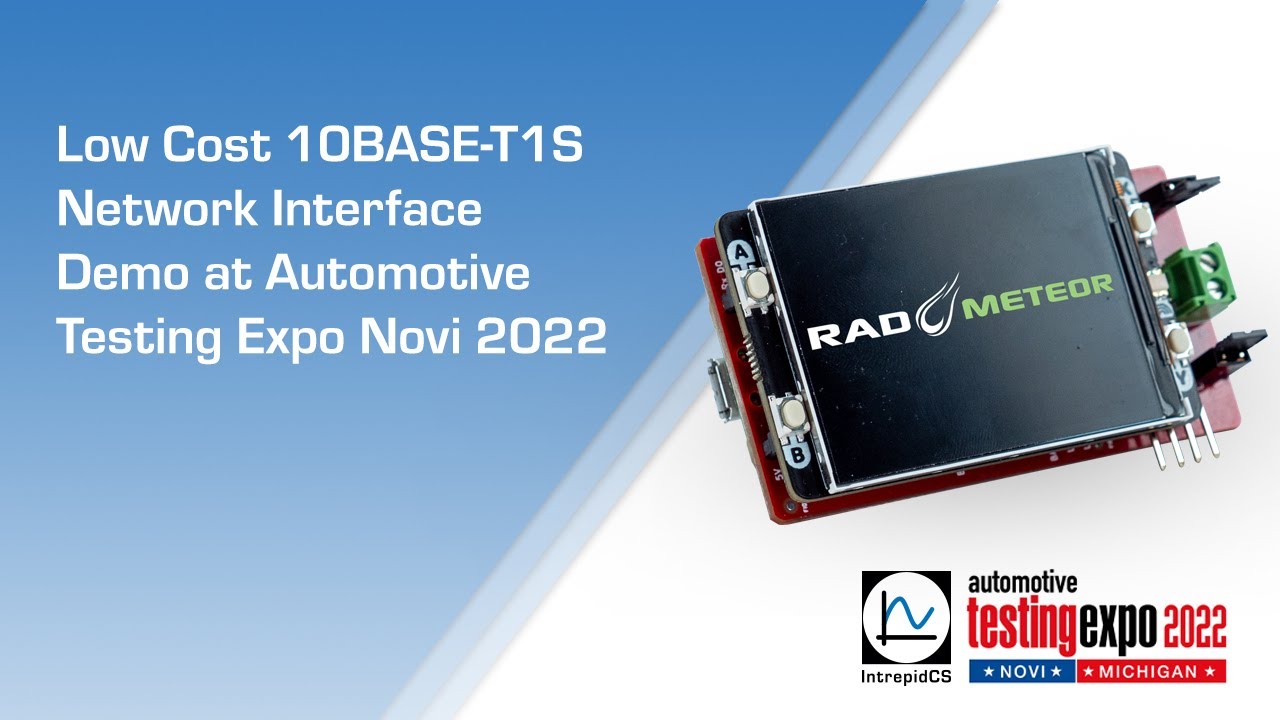 Low Cost 10BASE-T1S Network Interface Demo at Automotive Testing Expo Novi 2022