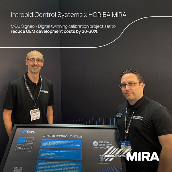 Intrepid Control Systems signing the Memorandum of Understanding (MOU) with HORIBA MIRA